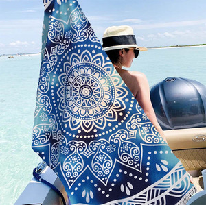 Pero circular OEM personalizado impreso Mandala de microfibra de hawaii ronda <span class=keywords><strong>Toalla</strong></span> de <span class=keywords><strong>playa</strong></span> <span class=keywords><strong>con</strong></span> borla - Product Image 3
