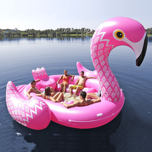 4-6 personnes <span class=keywords><strong>gonflable</strong></span> énorme <span class=keywords><strong>flamant</strong></span> piscine flotteur lac île flottante - Product Image 3