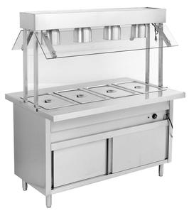 Comercial restaurante Buffet comida caliente carro Bain Marie Carro de acero inoxidable con gabinete - Product Image 2