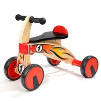 למעלה בהיר חינוכיים ילדים עץ לרכב על איזון בעלי החיים אופני צעצועי ילדים לרכב על רכב