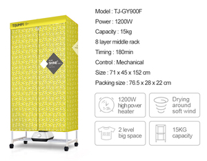 Salida de fábrica 2 capas 10 kg eléctrica independiente secadora de ropa para el precio barato. - Product Image 5