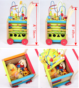 Empuje <span class=keywords><strong>de</strong></span> bebé jugar con Walker Carro <span class=keywords><strong>de</strong></span> madera <span class=keywords><strong>Montessori</strong></span> actividad <span class=keywords><strong>cubo</strong></span> juguetes multifunción <span class=keywords><strong>de</strong></span> cuentas <span class=keywords><strong>de</strong></span> madera <span class=keywords><strong>de</strong></span> juguete - Product Image 4