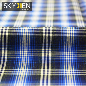 Vente <span class=keywords><strong>chaude</strong></span> plaid tartan vérifier chemises chemise 100% coton sergé tissu - Product Image 5