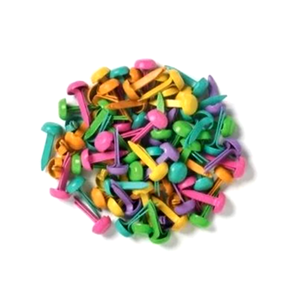 500 Pezzi Chiodini Metallici da 4,5mm per Scrapbooking, Fai da Te, Artigianato, Fissaggi per Carta, Decorazione per Album e Biglietti - Product Image 1