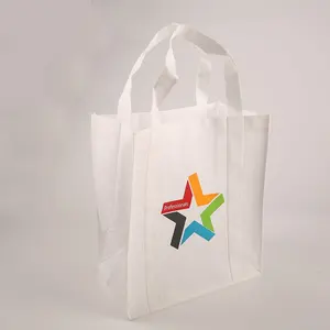 Customized Zhejiang Eco-friendly Printed White Non-woven Bag With Lamination Tote Storage Bag