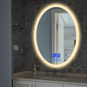 Miroir mural tactile de haute qualité, avec éclairage LED, 22 pièces, pour maquillage, miroir ovale - Product Image 5