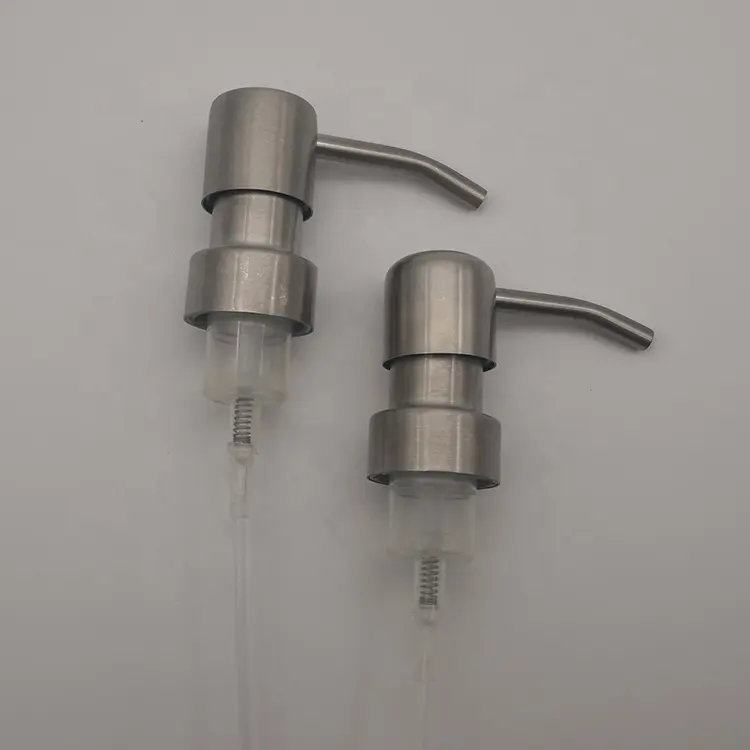 28mm matt silver metal foam pump dispenser stainless steel foam pump