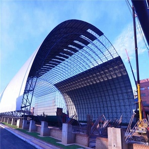 Dôme métallique à structure spatiale <span class=keywords><strong>pour</strong></span> stockage de <span class=keywords><strong>charbon</strong></span> et abri de station-service, avec plans de sécurité industrielle, fabriqué en Chine par une usine de structures en acier, à vendre - Product Image 2