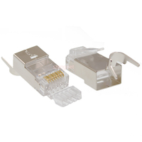 Conector de crimpado de red Cat7 blindado, STP/FTP Cat.7, enchufe Modular 8p8c Cat 7, conector RJ45