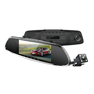 7,0 pulgadas de doble lente espejo retrovisor cámara con super visión nocturna para coche - Product Image 1