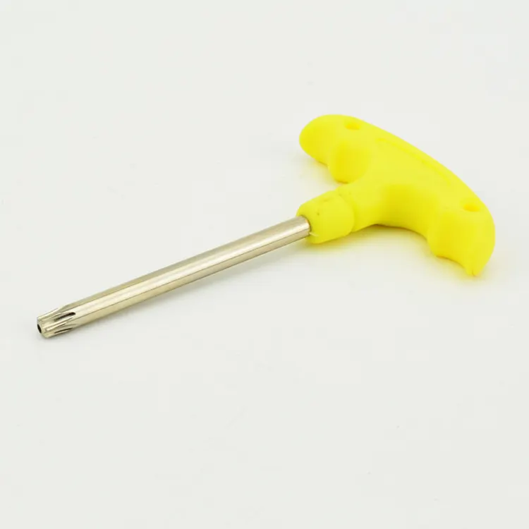 T5 -T50 steel Plastic T handle grip Torx key with hole