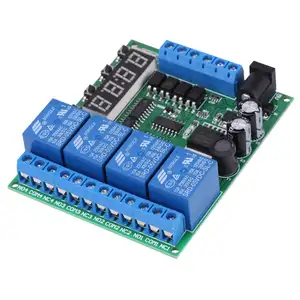 DC 5V 9V 12V 24V 4-Channel Multifunction Digital tube multi-function delay LED time timing relay