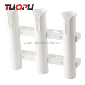 לבן ושחור פלסטיק PVC חכת דיג מתלה בעל - Product Image 1