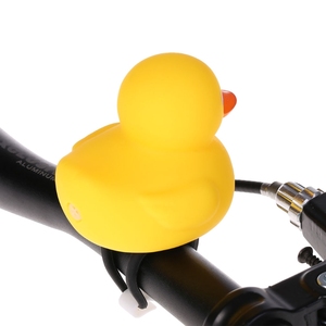 Phares de bicyclette en forme de canard jaune, petite taille, feu de <span class=keywords><strong>guidon</strong></span> de <span class=keywords><strong>vélo</strong></span> tout terrain, anneau de dessin animé, éclairage de tête de canard jaune brillant - Product Image 3
