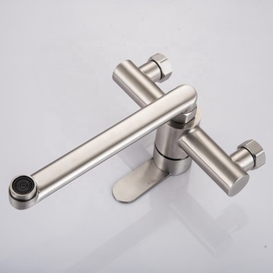 KEDAH sıhhi tesisat mutfak musluk duvara monte mikser mutfak çeşmesi paslanmaz çelik <span class=keywords><strong>304</strong></span> fırçalanmış nikel mutfak lavabo musluğu - Product Image 3