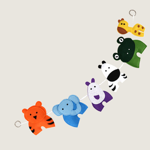 Vòng Hoa Động Vật Nỉ Băng Rôn Động Vật Rừng Rậm Cho Bé Trang Trí Chủ Đề Rừng Rậm Nhà Trẻ - Product Image 4