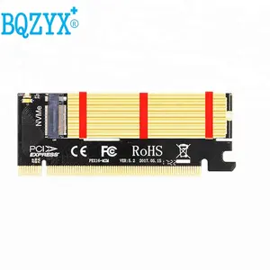 M.2 NVMe SSD NGFF PCIE 3.0 X16 / X4 adaptörü M Anahtar arabirim kartı Desteği PCI Express 3.0 x4 soğutucu ile
