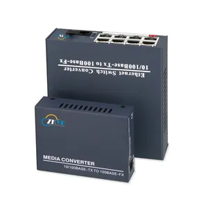 光ファイバーイーサネットメディアコンバーター産業用メディアコンバーターSCポート100 Mbps 1ファイバーポート1/8RJ45ポート