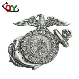 De Eagle forma Chapado en plata Metal en relieve Piloto Militar ala emblema insignia - Product Image 1