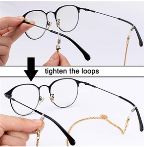 Porte-<span class=keywords><strong>cordon</strong></span> de lecture en acier inoxydable <span class=keywords><strong>pour</strong></span> <span class=keywords><strong>lunettes</strong></span>, lanière de cou, accessoire de mode, écologique, sangle, chaîne de <span class=keywords><strong>lunettes</strong></span> - Product Image 6