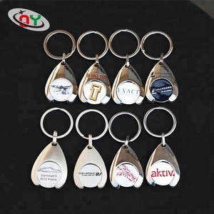 De metal de encargo nuevo estilo Moneda de carro de compras clave de la cadena - Product Image 1