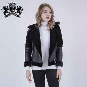 Alta calidad personalizado personalizar alta calidad negro de piel de <span class=keywords><strong>oveja</strong></span> de abrigo de piel - Product Image 1
