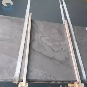 Cheapest Wooden Marble Slab Gray Wood Athens Grey For stairs and risers