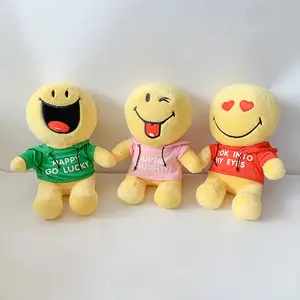 Commercio all'ingrosso di vendita calda custom made peluche farcito emoji giocattoli