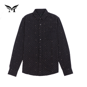 Buena calidad por encargo elegante nueva manga larga impresa camisas de franela para hombre - Product Image 3