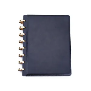 Hottest Sale Journal Customized Unique Disc Leather Bound Notebook 2018 New Disc Bound Notebook