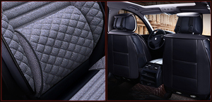 Coussins avant et arrière de luxe populaires de <span class=keywords><strong>voiture</strong></span> du cuir/PVC et housses de siège de <span class=keywords><strong>voiture</strong></span> - Product Image 4