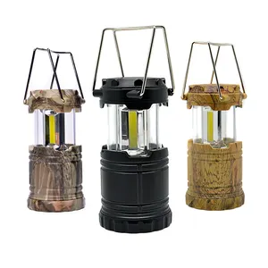 Custom Portable Small Extendable Switch Tent Light 3AAA Dry Battery Outdoor Lamp 3x3W COB LED Mini Camping Lantern for Emergency