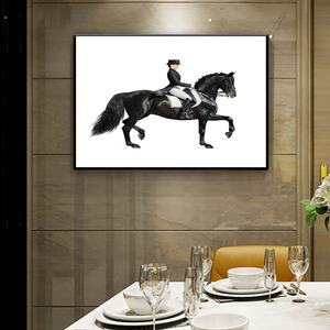 Opera d'arte stampata classica articoli per la casa wall art canvas man on horse painting - Product Image 2