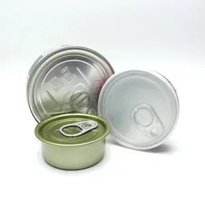 empty tuna can for food canning sardine fish with pull ring lid plastic lid T-92N