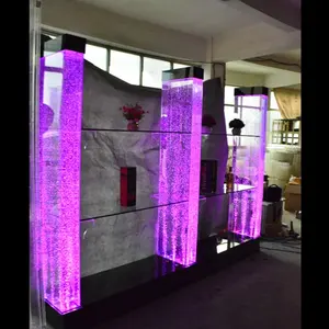 Lüks LED renk değiştirme ev bar likör vitrin akvaryum su balonu kare sütunlar