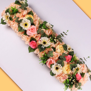 Wedding Silk Rose Flower <strong>Runner</strong> Head <strong>Table</strong> Floral Wedding <strong>Table</strong> <strong>Runner</strong> - Product Image 5