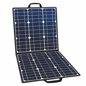 60W Popular outdoor camping solar panel monocrystalline silicon 18V 60W flexible foldable solar panel