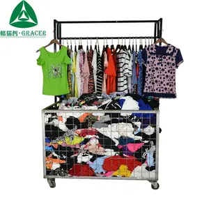 popular low price second hand clothing in kg ladies t shirt uk style used clothes in bale