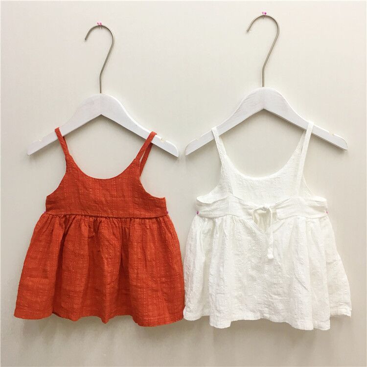 Оптовая продажа, летняя одежда для девочек 2019, жилет на бретелях-спагетти, топ для маленьких девочек