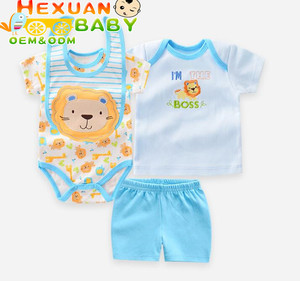 Estate Insiemi Dei Vestiti del bambino del bambino del cotone vestiti della ragazza Neonato del ragazzo 5pcs vestito infantile del manicotto del bicchierino del pagliaccetto + pantaloni + calze + Bib + t-shirt - Product Image 6