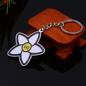 Logo personnalisé en forme de <span class=keywords><strong>fleur</strong></span> de style de bande <span class=keywords><strong>dessin</strong></span>ée anime joli porte-clés - Product Image 5