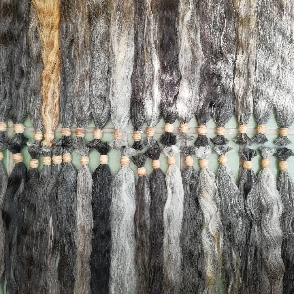 Unwefted cabelo virgin em massa para extensões de cabelo brasileiro em massa sem trama