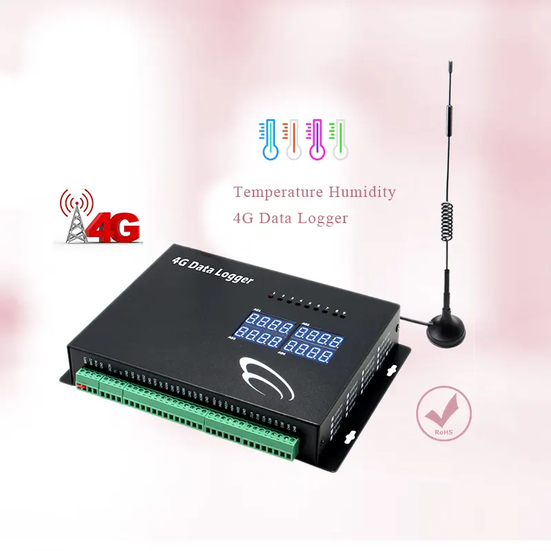 Suhu tinggi kelembaban 4G gsm sms tangki Gsm Output Relay alat uji logger suhu ruangan monitor