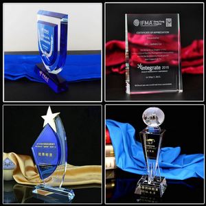 Trofeo de Cristal Transparente Grabado Personalizado, Medalla Conmemorativa y Placa para Deportes y Bodas - Product Image 3