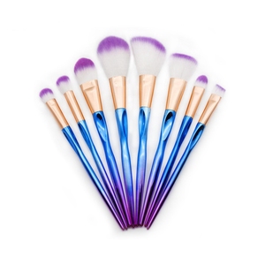 Venta al por mayor 8 unids dedo azul mango <span class=keywords><strong>de</strong></span> madera cepillo <span class=keywords><strong>de</strong></span> maquillaje <span class=keywords><strong>corrector</strong></span> cepillos cosméticos herramientas - Product Image 3