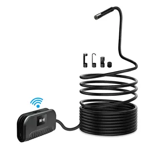 5MP Industrial Endoscope Auto Focus WiFi Inspection Camera 12mm 1944P 10m Hard Cable Internal Probe Camera Snake Cable Camera