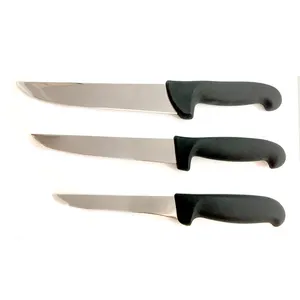 Set di coltelli da cucina in acciaio inossidabile 3 pezzi Best Seller con manico in plastica coltello da cuoco, coltello da intaglio, coltello da disosso