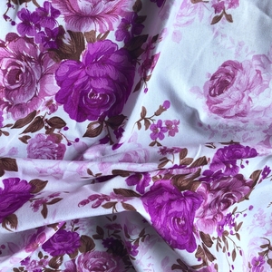 Stampa viola grande twill floreale materiale tessile tessuto microfibra 100 poliestere tessuto per fare lenzuolo