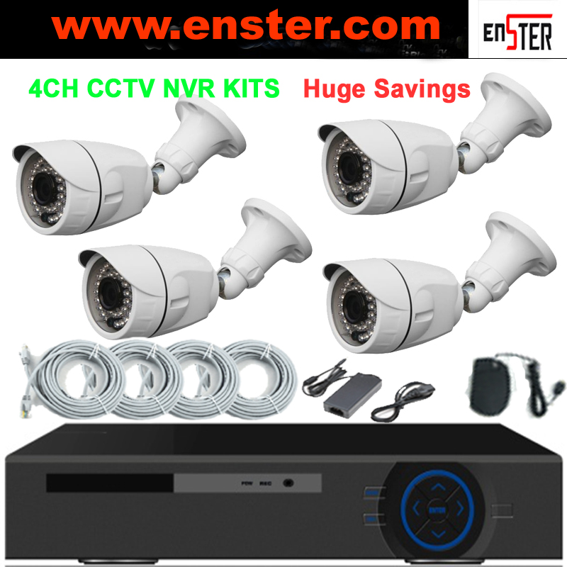 Enster H.264 HD 720P камеры видеонаблюдения комплект с 4 шт 720 P ip-камера