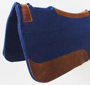 Wool Felt Horse Saddle Pad Western Felt Saddle Pad with Leather